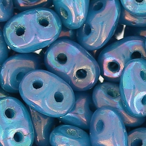 SuperDuo 2,5x5 mm Blue Turquoise Nebula x10g