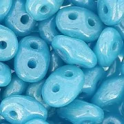 SuperDuo 2,5x5 mm Opaque Blue Turquoise Luster x10g