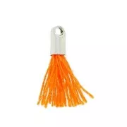 Pompon imitation coton 10-14 mm Orange/rhodié