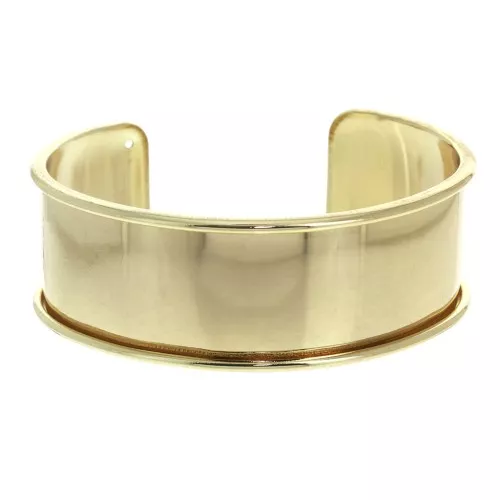 Bracelet Eco en laiton avec rebord courbé 24.5 mm doré x1