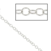 Chaîne maille forçat 1.8x2.2 mm argenté x1m|raw }}
