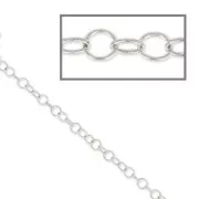 Chaîne maille forçat 1.8x2.2 mm argenté x1m