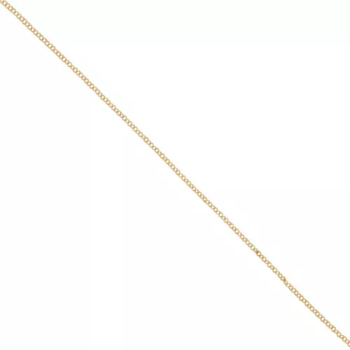 Chaîne maille Forçat double anneaux 1.5 mm - Doré à l'or fin x1m