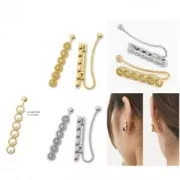 Bijou d'oreille Ear Cuff pour cabochons PureCrystal 1028/1088 3 mm rhodié x1