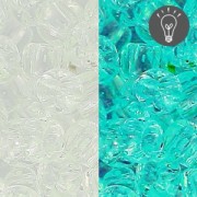 Rocaille Toho 8/0 TO8R2700 - Glow In The Dark - Crystal/Green Splash x8g|raw }}