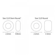 Rocaille Toho Demi Round 11/0 TO11RDR0081 - Hematite Metallic x5g