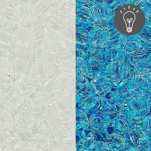 Rocaille Toho 11/0 TO11R2701 - Glow In The Dark Crystal/Glow Blue x8g