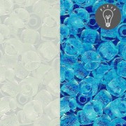 Rocaille Toho 11/0 TO11R2711 - Glow In The Dark - Crystal/Bright Blue x8g
