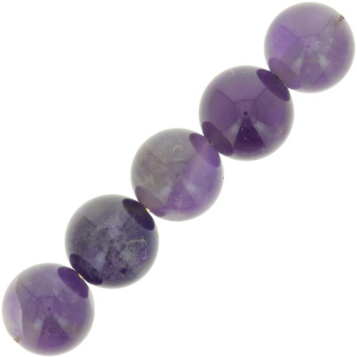 Perles rondes en pierre gemme Amethyste 8 mm x10