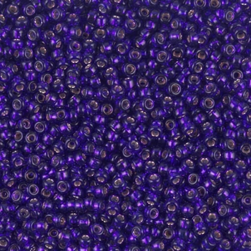 Rocaille Miyuki 11/0 1427 - Silver Lined Dyed Dark Violet x8g