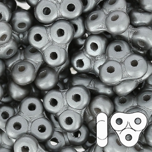 Trinity Beads 6 mm Pastel Light Grey/Silver x5g