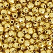 Facettes 2 mm - 24K Gold Plated x50