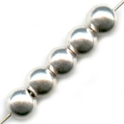 Perles rondes 8 mm Placage Argent fin vieilli x5|raw }}