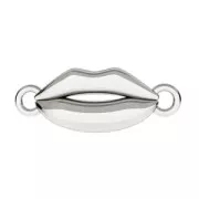 Intercalaire 2 anneaux bouche 17x6 mm en Argent 925 x1