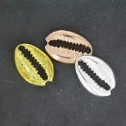 Intercalaire coquillage Cauri 19x13 mm en Argent 925 x1