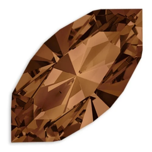 Navettes PureCrystal 4228 6x3 mm Smoked Topaz x4