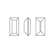 Cabochons baguettes PureCrystal 4501 4x2 mm Smoked Topaz x8