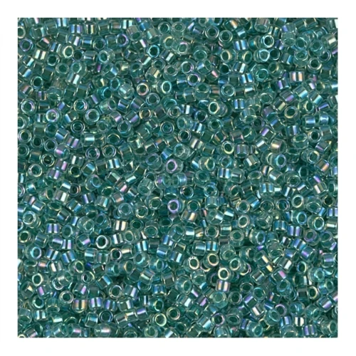 Miyuki Delica 11/0 DB0060 - Lime Lined Crystal AB x8g
