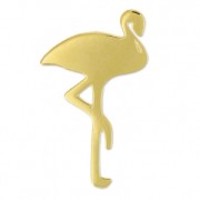 Breloque flamant rose 24x14 mm - Argent 925 doré x1
