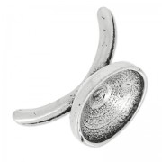 Attache bague porte cabochon 1122 12 mm pour cordon creux 4 mm arg. vieilli|raw }}