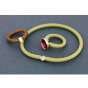 Attache bague porte cabochon 1122 12 mm pour cordon creux 4 mm arg. vieilli