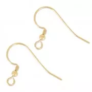 Crochets d'oreilles 17 mm en Gold filled (or laminé)    x2