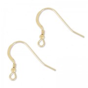 Crochets d'oreilles 19 mm en Gold filled (or laminé) x2