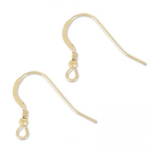 Crochets d'oreilles 19 mm en Gold filled (or laminé) x2