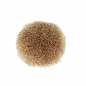 Pompon rond synthétique 2 cm Beige foncé x1