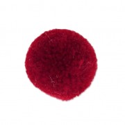 Pompon rond synthétique 2 cm Bordeaux x1|raw }}
