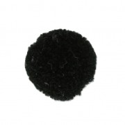 Pompon rond synthétique 2 cm Noir x1|raw }}