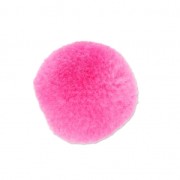 Pompon rond synthétique 2 cm Rose x1|raw }}