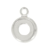 Pendentif porte strass PureCrystal 2058 2088 6 mm argenté x1|raw }}