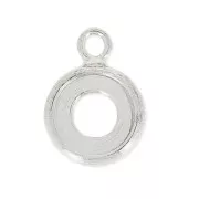 Pendentif porte strass PureCrystal 2058 2088 6 mm argenté x1