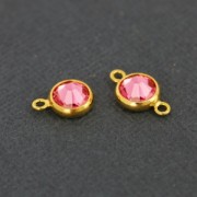 Pendentif porte strass PureCrystal 2058 2088 6 mm argenté x1