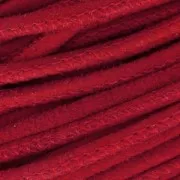 Cordon cuir effet daim avec double couture 3 mm Siam x30cm