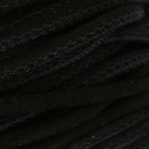 Cordon cuir effet daim avec double couture 3 mm Noir x30cm