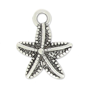20 Pendentifs étoiles Argentées Vieillies - Parfaites Pour Bijoux DIY - Taille 14 X 8 Mm