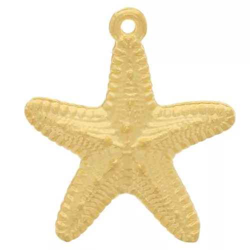 Breloque étoile de mer 19x17 mm Doré à l'or fin x1