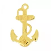 Pendentif ancre décorée 28 mm Doré à l'or fin x1