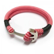 Fermoir crochet ancre 37 mm Placage Argent fin vieilli x1