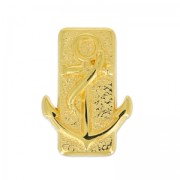 Poussoir décor ancre pour cordons 3 mm Doré à l'or fin x1|raw }}