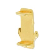 Poussoir décor ancre pour cordons 3 mm Doré à l'or fin x1