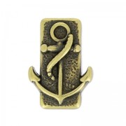 Poussoir décor ancre pour cordons 3 mm bronze x1|raw }}
