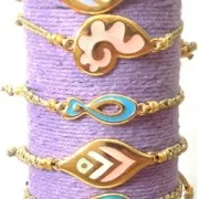 Intercalaire goutte résine époxy2 trous 32x16 mm Coral/Green Turquoise/doré x1