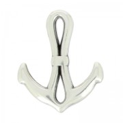Intercalaire ancre 23x19 mm Placage Argent fin vieilli x1