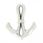 Intercalaire ancre 23x19 mm Placage Argent fin vieilli x1