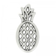 Intercalaire ananas 25x12 mm Placage Argent fin vieilli x1|raw }}