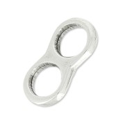 Poussoir double pour cordon 5 mm 14.5x7 mm Placage Argent fin vieilli x1|raw }}