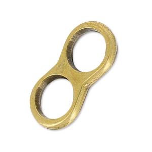 Poussoir double pour cordon 5 mm 14.5x7 mm bronze x1
